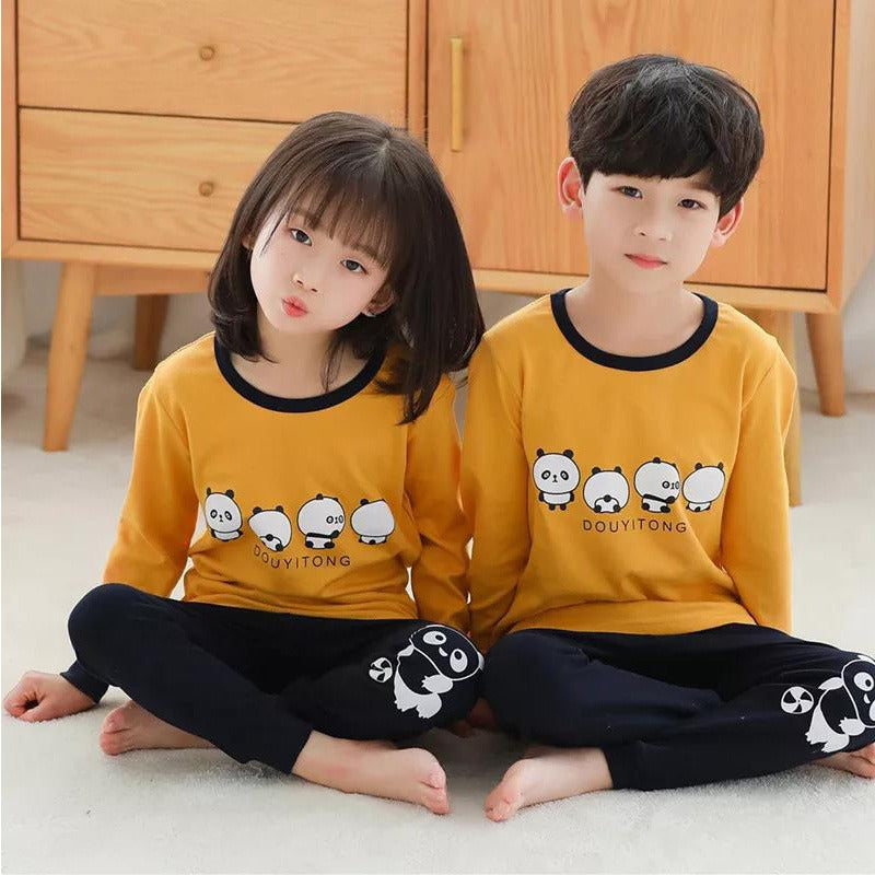 Soft Cotton Jersey Kids Night Suit - Cozy Sleepwear for Boys and Girls