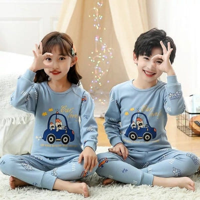Soft Cotton Jersey Kids Night Suit - Cozy Sleepwear for Boys and Girls