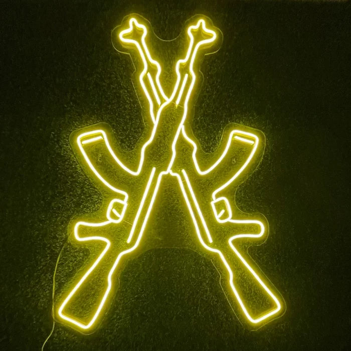 Double AK-47 Neon Sign - NEOGON