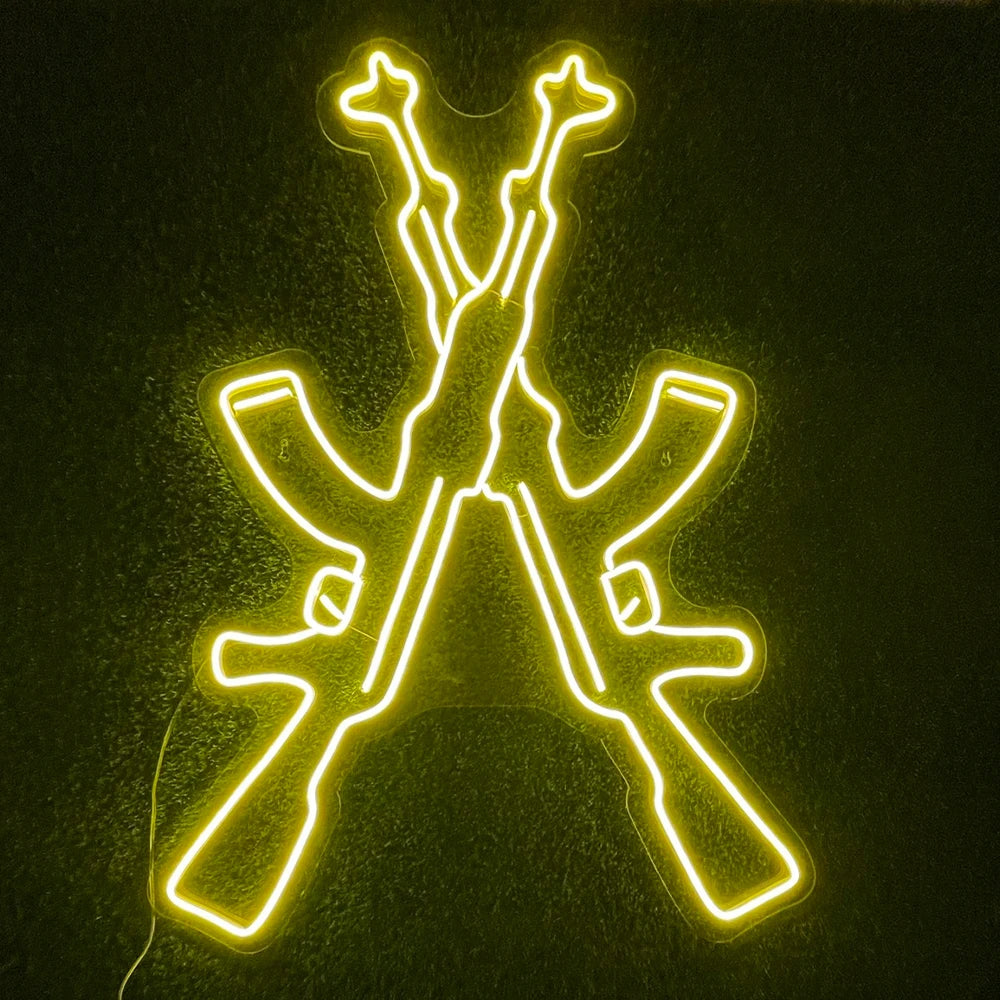 Double AK-47 Neon Sign - NEOGON