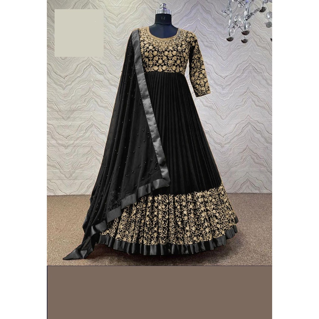 3 Piece Stitched Embroidered Maxi (Maxi, Dupatta, and Trouser)