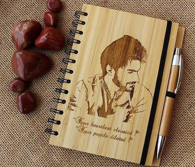 CUSTOMIZE YOUR OWN WOODEN NOTEBOOK WITH PEN