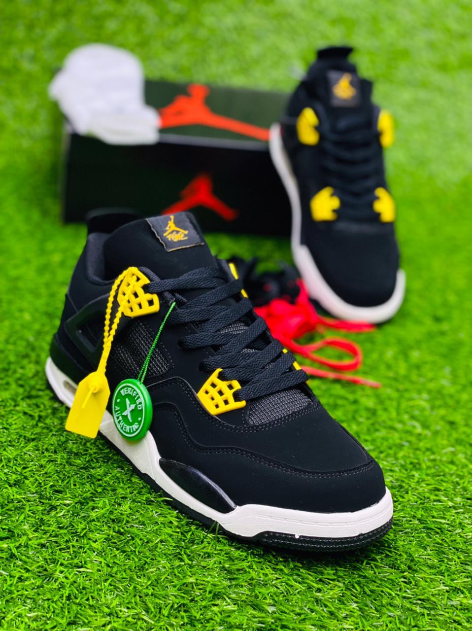 Premium AJ4 Black Yellow