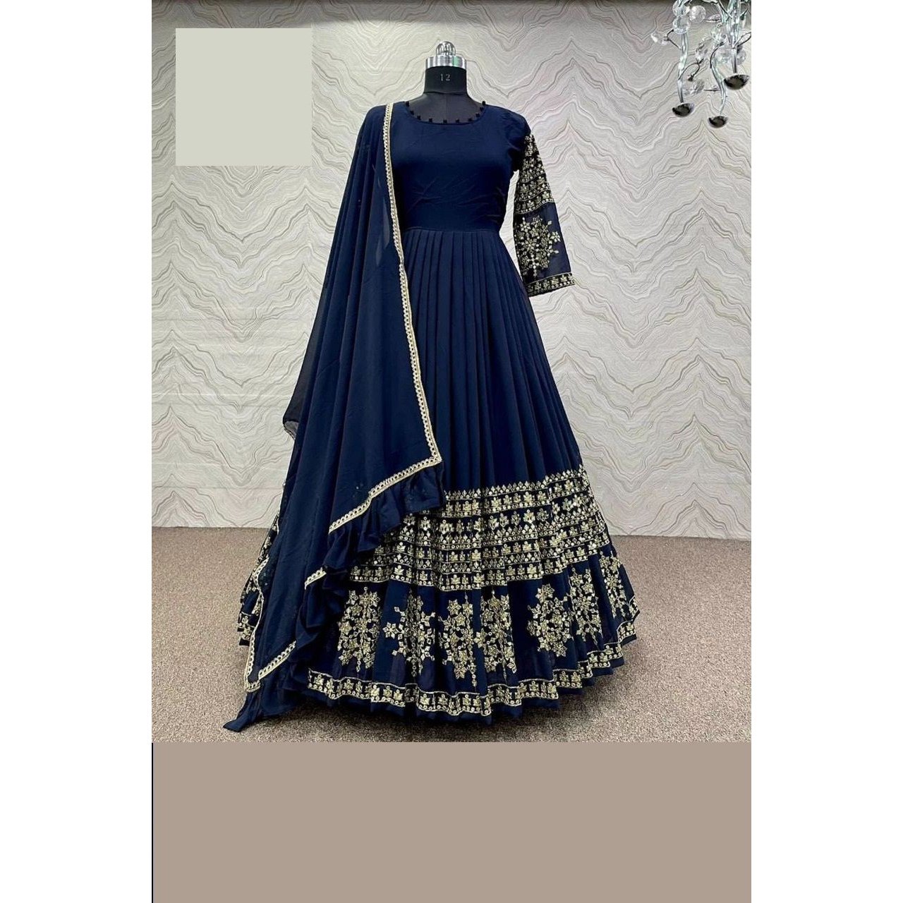 3 Piece Stitched Embroidered Maxi (Maxi, Dupatta, and Trouser)