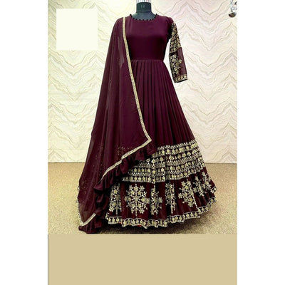 3 Piece Stitched Embroidered Maxi (Maxi, Dupatta, and Trouser)